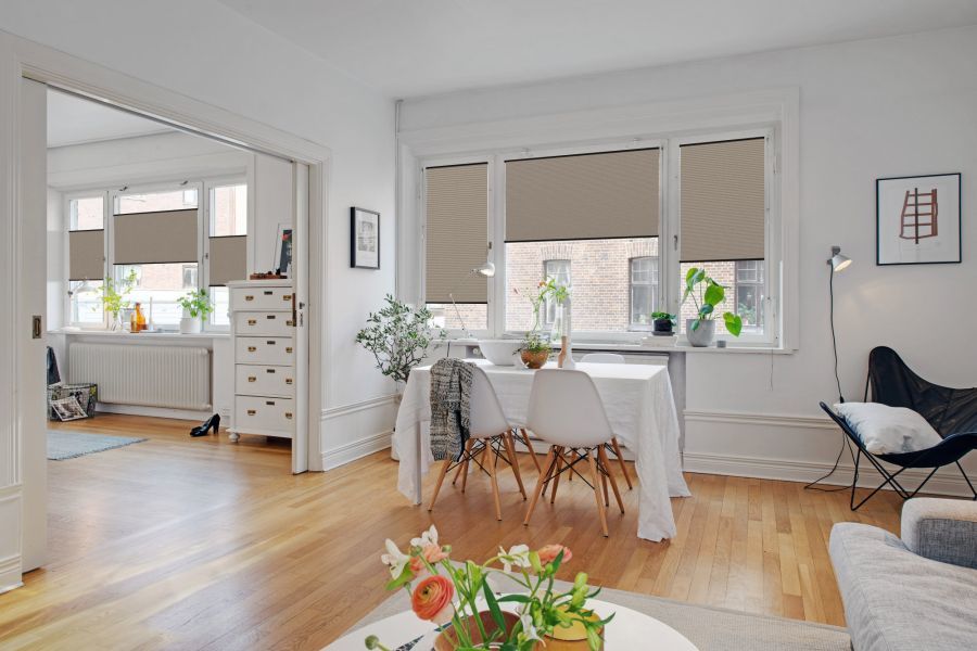 Plissee 1490 Esszimmer Beige