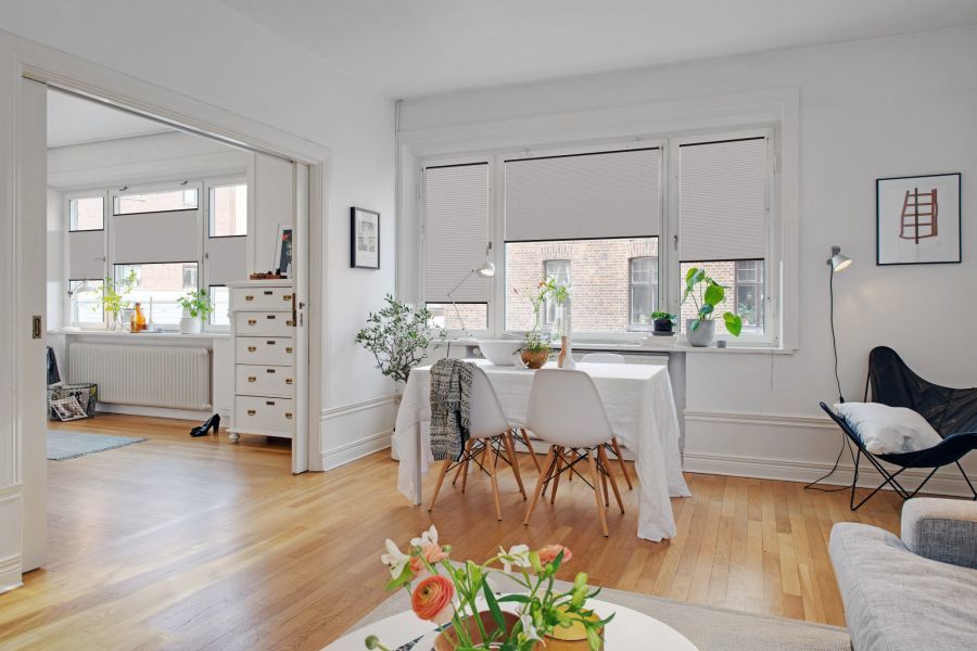 Plissee 1502 Esszimmer Grau