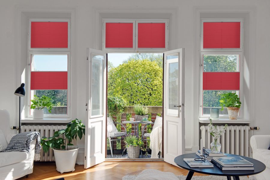 Plissee 1503 Wohnzimmer Rot