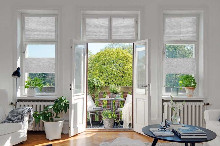 Plissee 2110 Wohnzimmer Grau