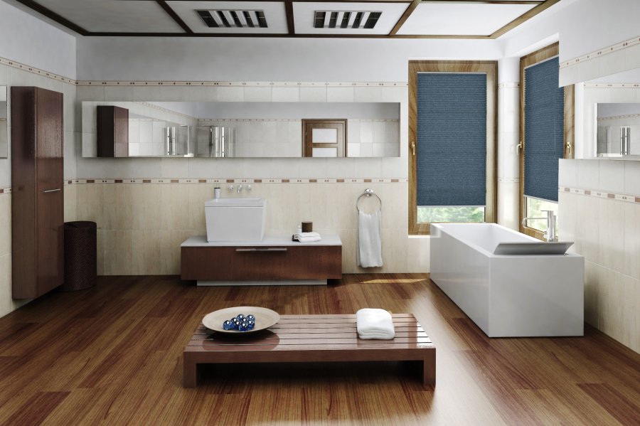 Plissee Wabe Albany 2112 Badezimmer