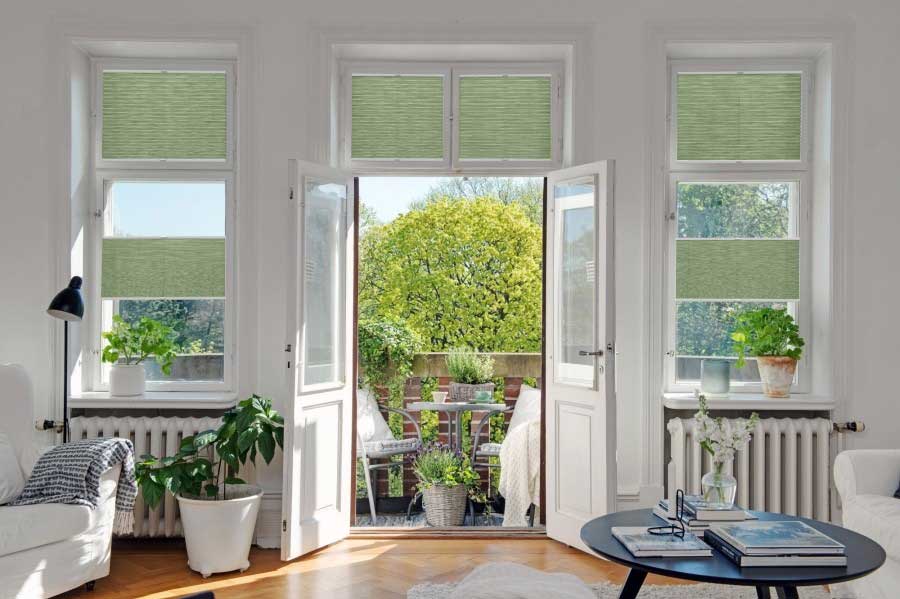 Plissee 2113 Wohnzimmer Grün