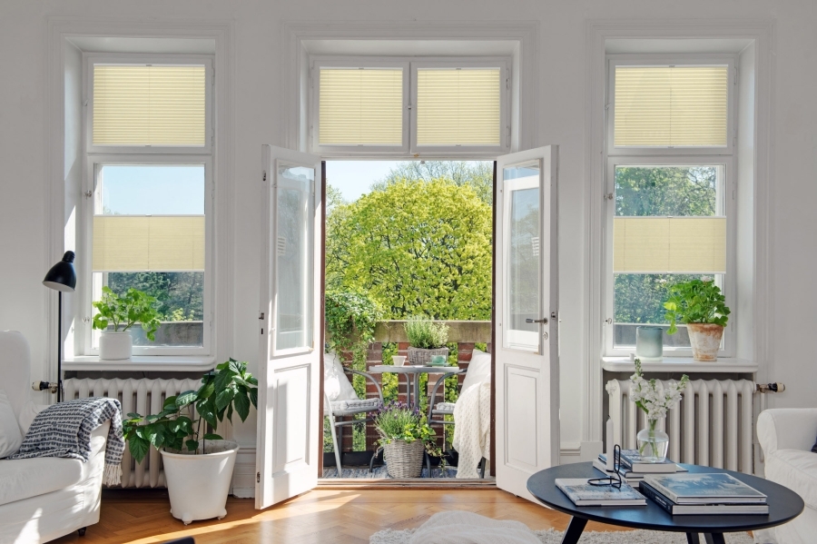 Plissee 2074 Wohnzimmer Gelb