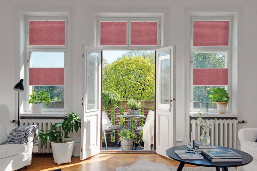 Plissee 2213 Wohnzimmer Rot