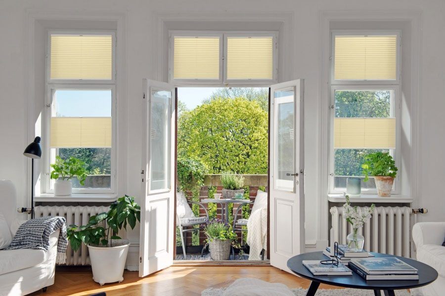 Plissee 2084 Wohnzimmer Gelb