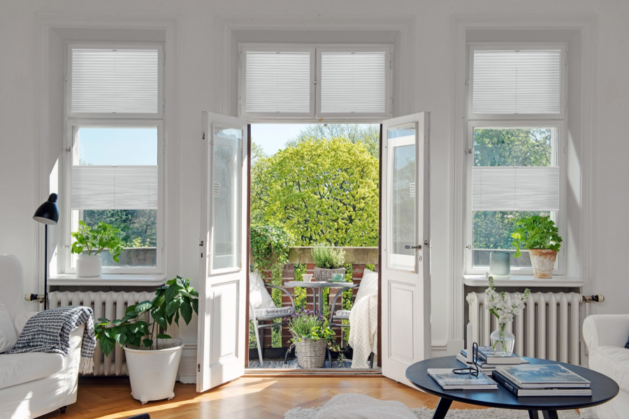 Plissee Wabe Bonita 4213 Wohnzimmer