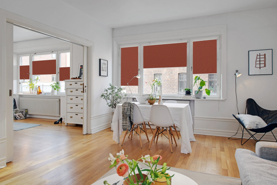 Plissee 4222 Esszimmer Rot