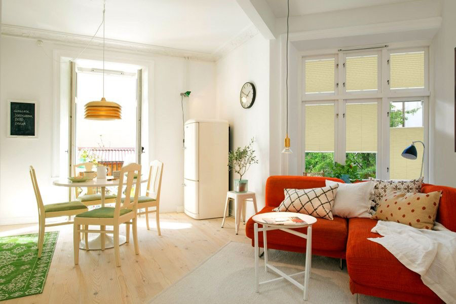 Plissee 4225 Esszimmer Gelb