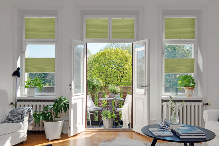 Plissee 4229 Wohnzimmer Grün