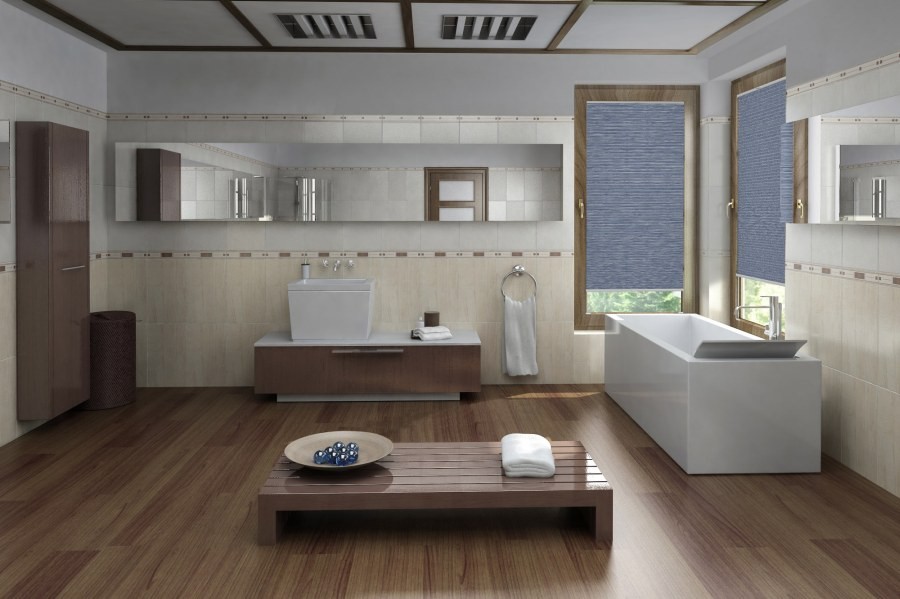 Plissee Wabe Calma 2154 Badezimmer
