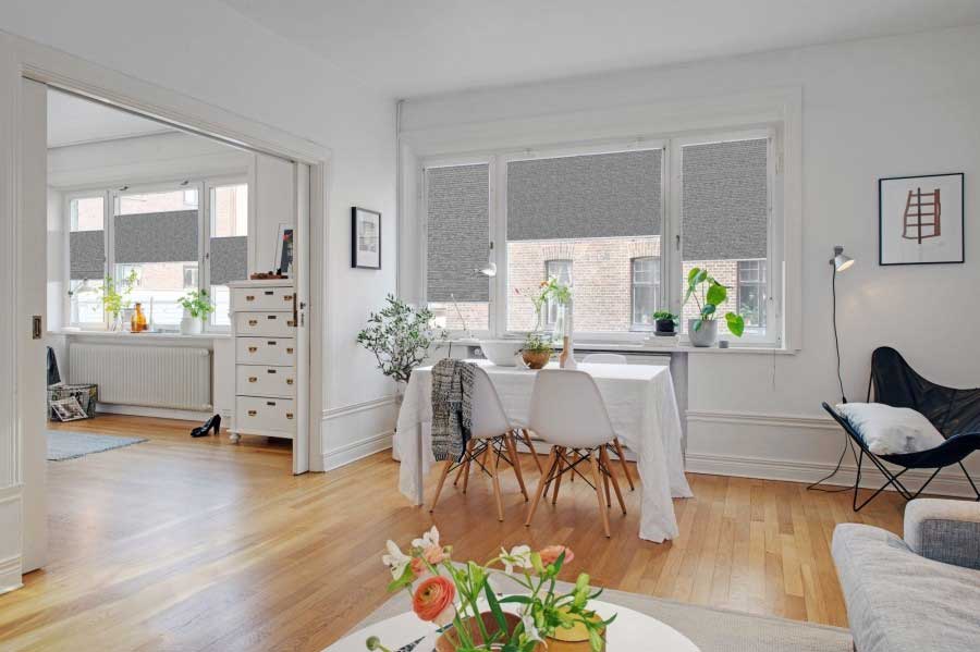 Plissee 2155 Esszimmer Grau
