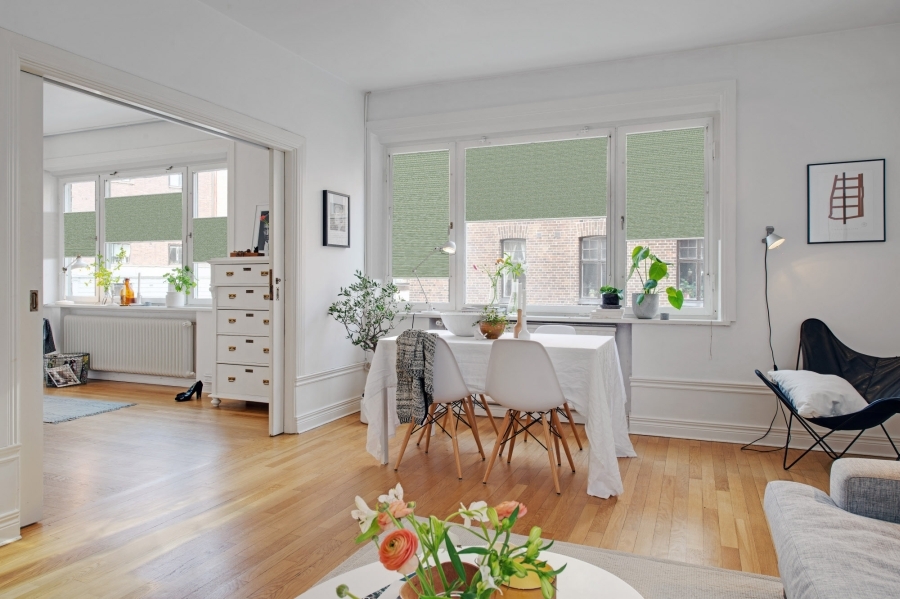 Plissee 2156 Esszimmer Grau