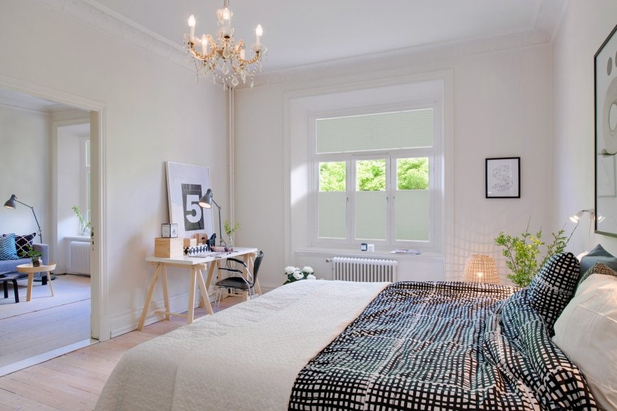 Plissee Casato Blackout 4413 Schlafzimmer
