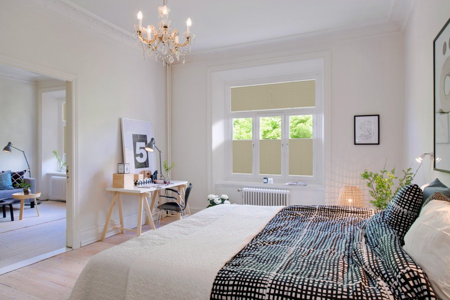 Plissee Casato Blackout 4414 Schlafzimmer