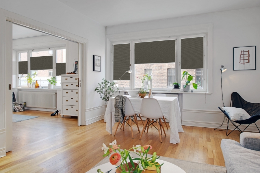 Plissee 2107 Esszimmer Grau