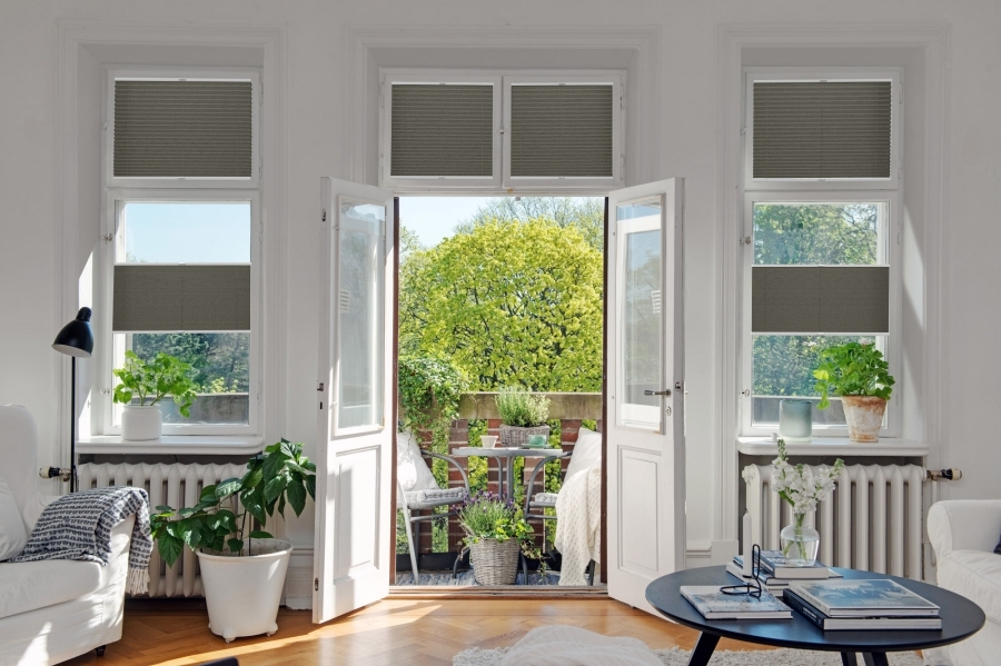 Plissee 2107 Wohnzimmer Grau