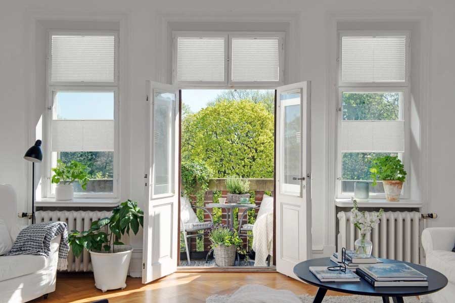 Plissee 2117 Wohnzimmer Grau