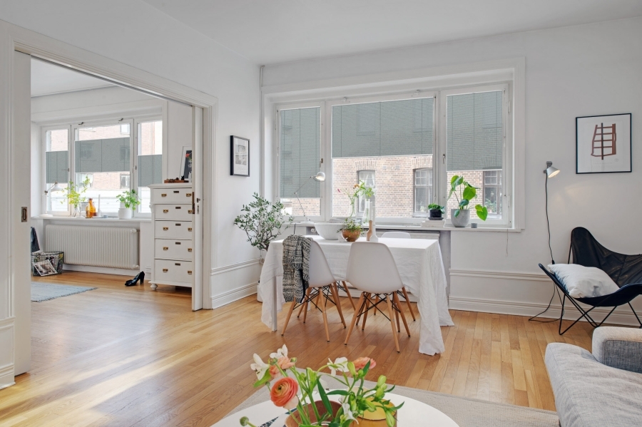 Plissee 2133 Esszimmer Grau
