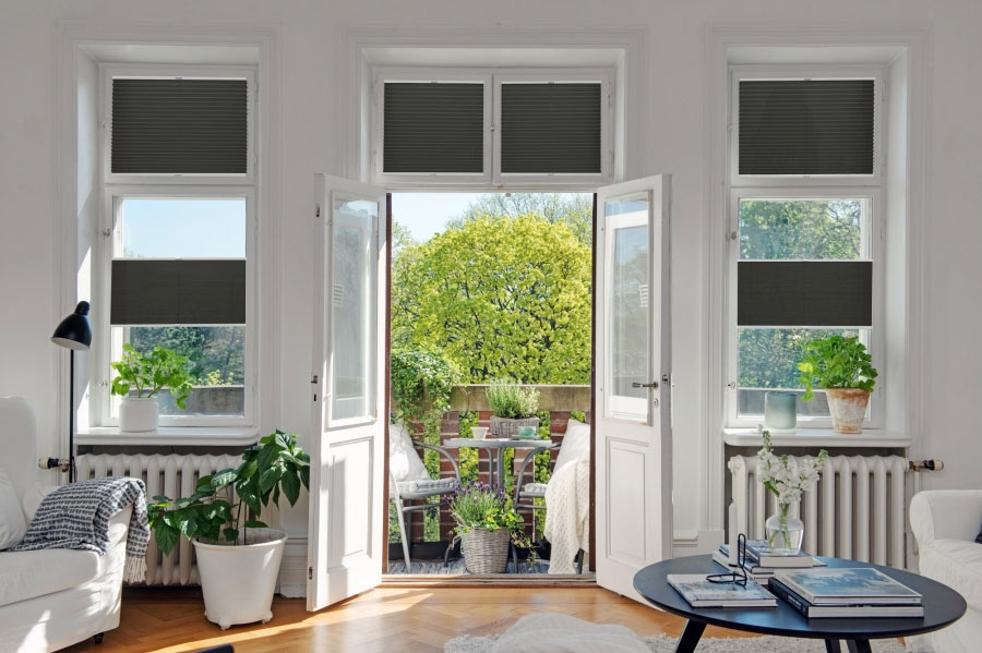 Plissee 2092 Wohnzimmer Schwarz