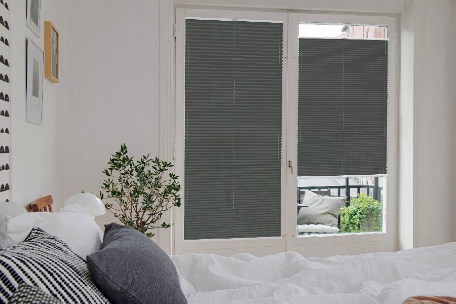 Plissee 2093 Schlafzimmer Grau