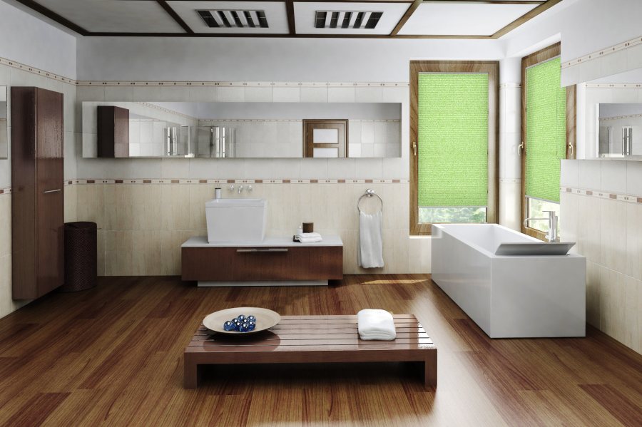 Plissee Wabe Glow 2164 Badezimmer