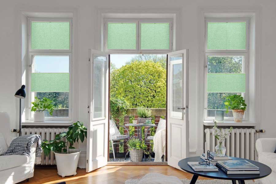 Plissee 2164 Wohnzimmer Grün