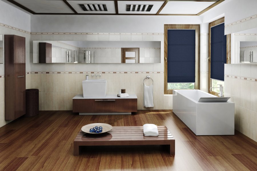 Plissee Wabe Glow 2171 Badezimmer