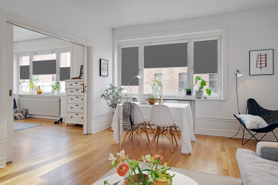 Plissee 2174 Esszimmer Grau