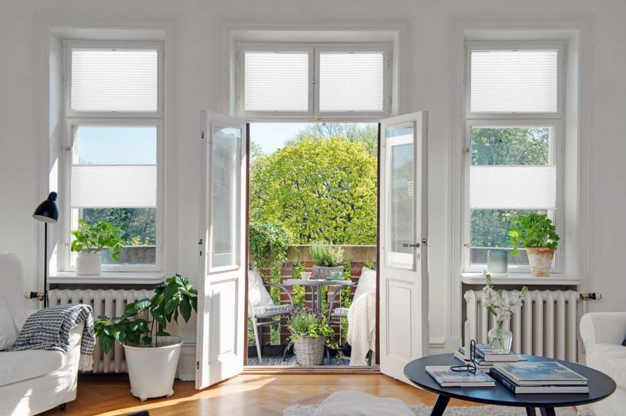 Plissee 2210 Wohnzimmer Weiß