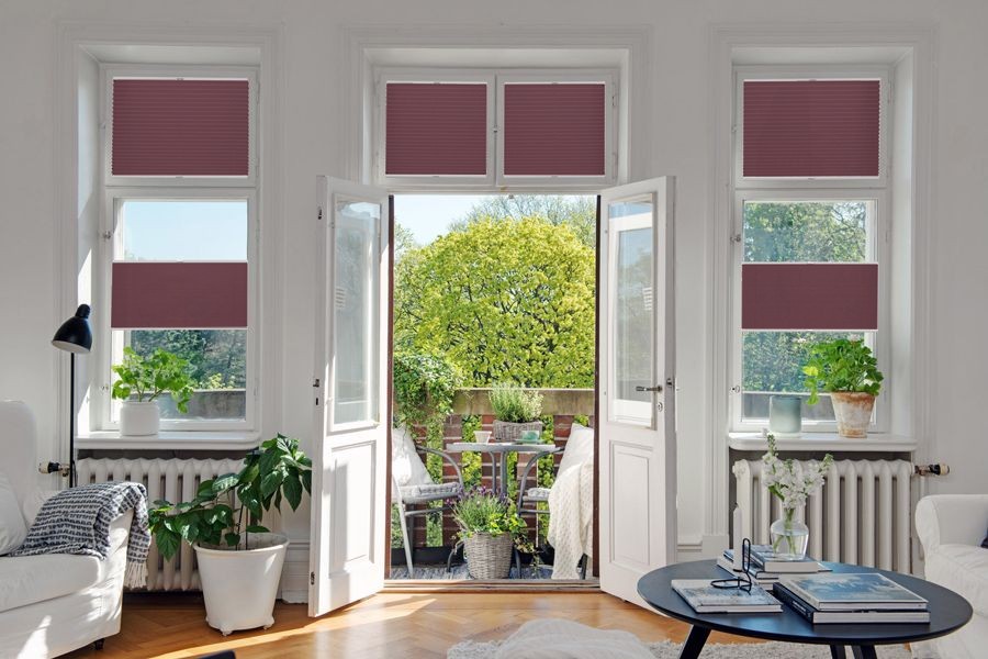 Plissee Wabe Lux 2238 Wohnzimmer