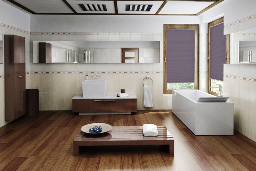 Plissee Wabe Lux 2239 Badezimmer