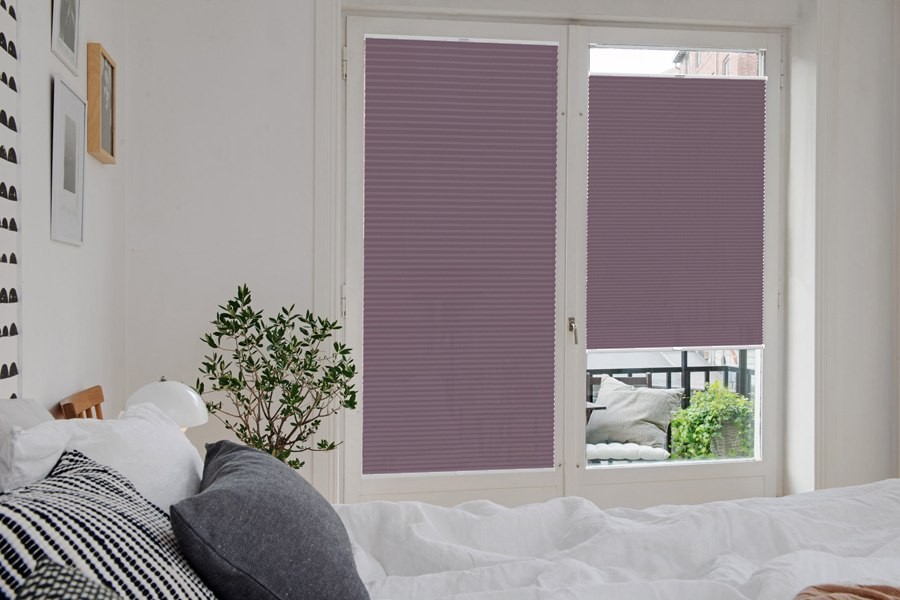 Plissee Wabe Lux 2239 Schlafzimmer