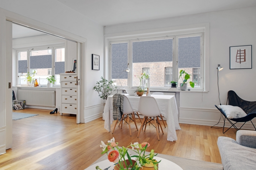 Plissee 2148 Esszimmer Grau