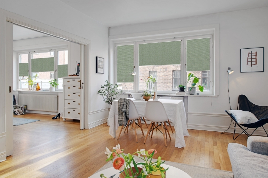 Plissee 2150 Esszimmer Grau