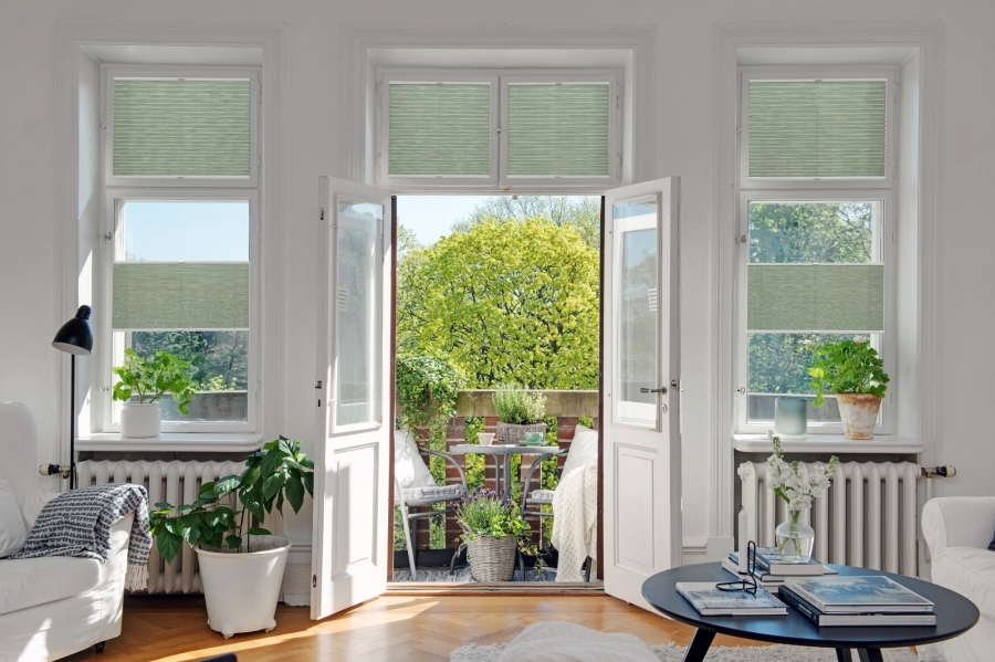 Plissee 2150 Wohnzimmer Grau