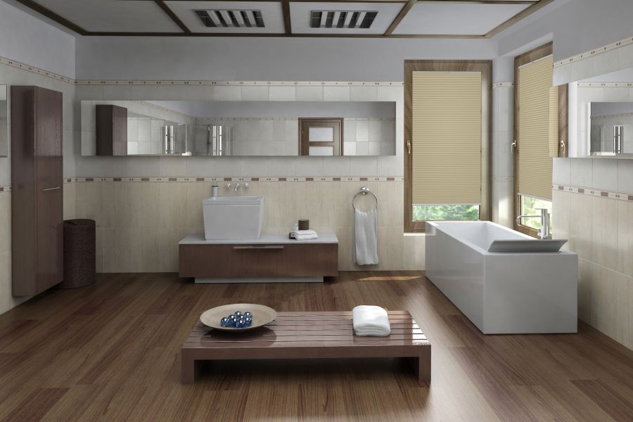 Plissee Wabe Protect 1463 Badezimmer