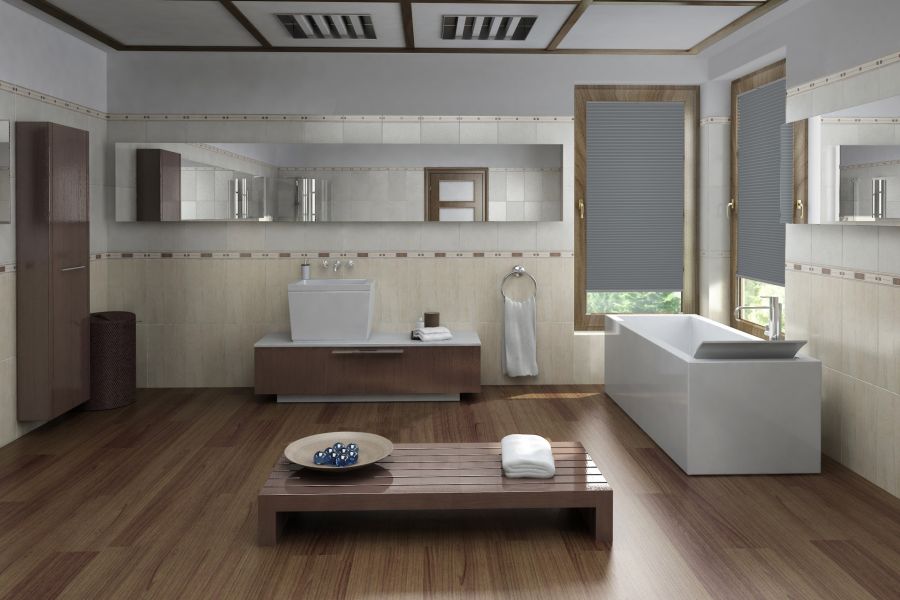 Plissee Wabe Protect 1464 Badezimmer