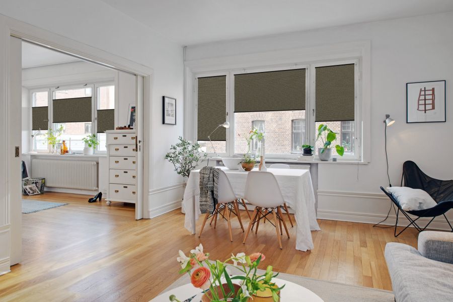 Plissee 1528 Esszimmer Grau