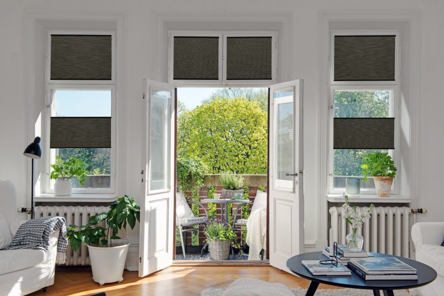 Plissee 1529 Wohnzimmer Grau