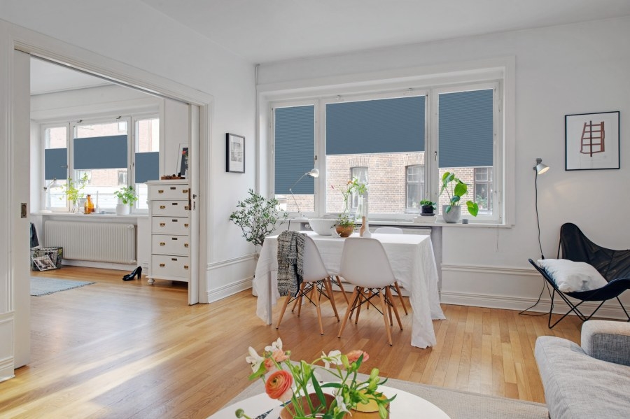 Plissee Wabe Rimano 4388 Esszimmer