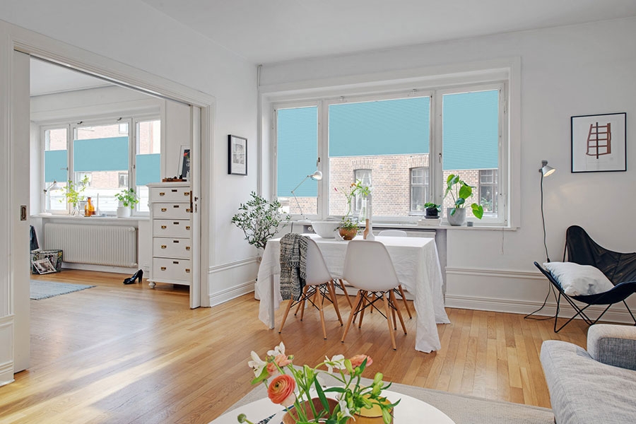 Plissee Wabe Rimano 4389 Esszimmer