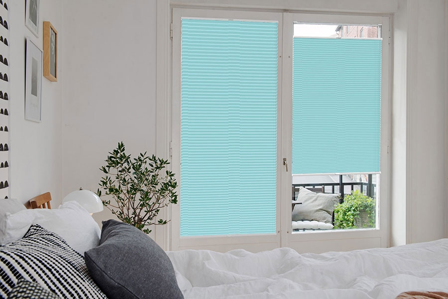 Plissee Wabe Rimano 4389 Schlafzimmer