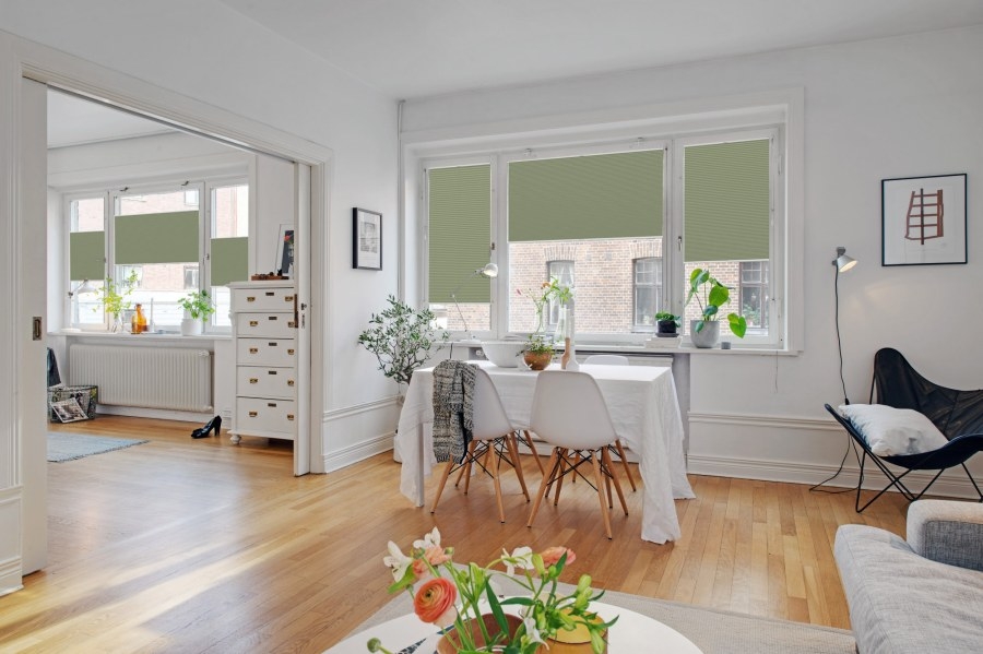 Plissee Wabe Rimano 4391 Esszimmer