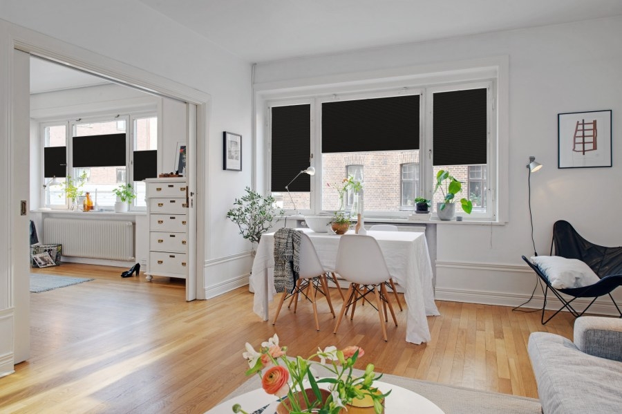 Plissee Wabe Rimano 4392 Esszimmer