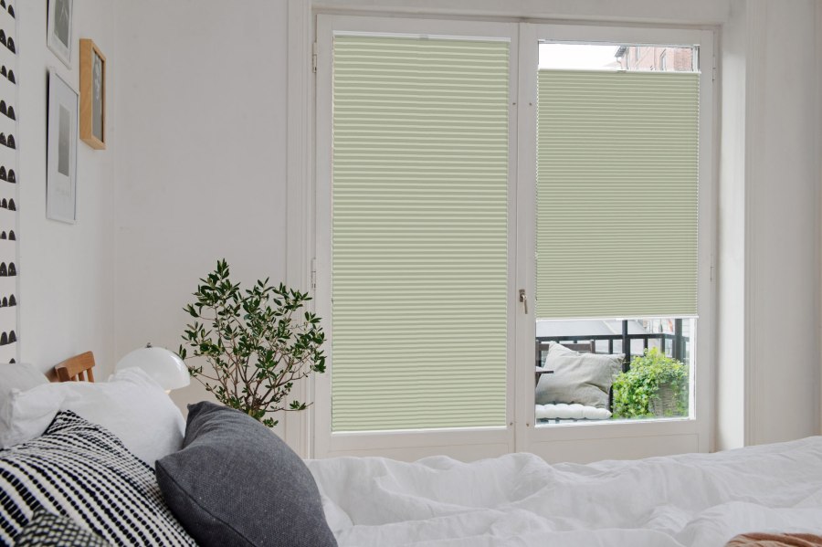 Plissee Wabe Rimano Blackout 4398 Schlafzimmer 