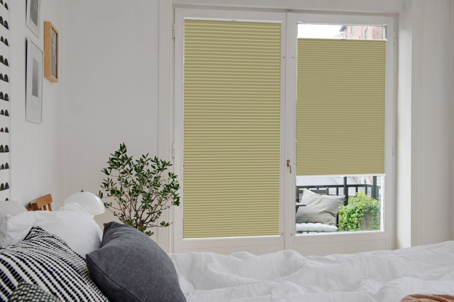 Plissee Wabe Rimano Blackout 4400 Schlafzimmer 