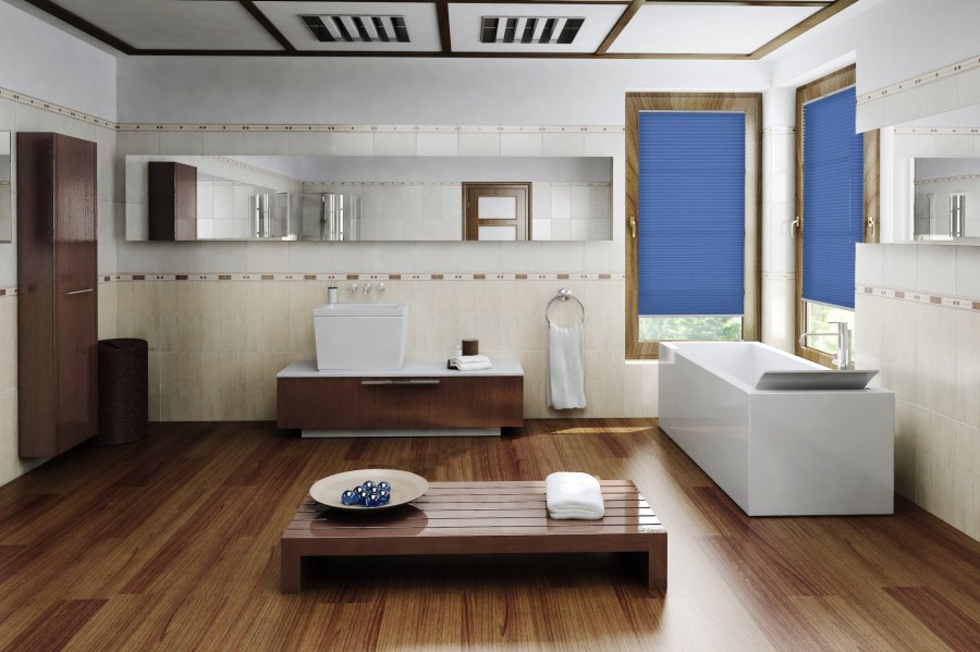 Plissee Wabe Sincero 2185 Badezimmer