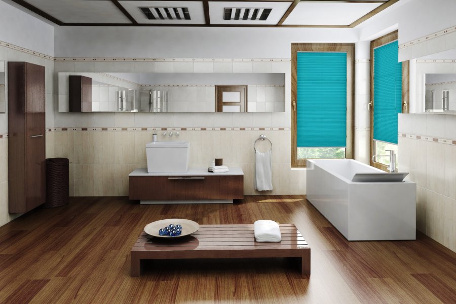 Plissee Wabe Sincero 2186 Badezimmer