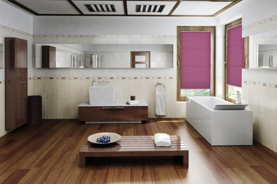 Plissee Wabe Sincero 2187 Badezimmer