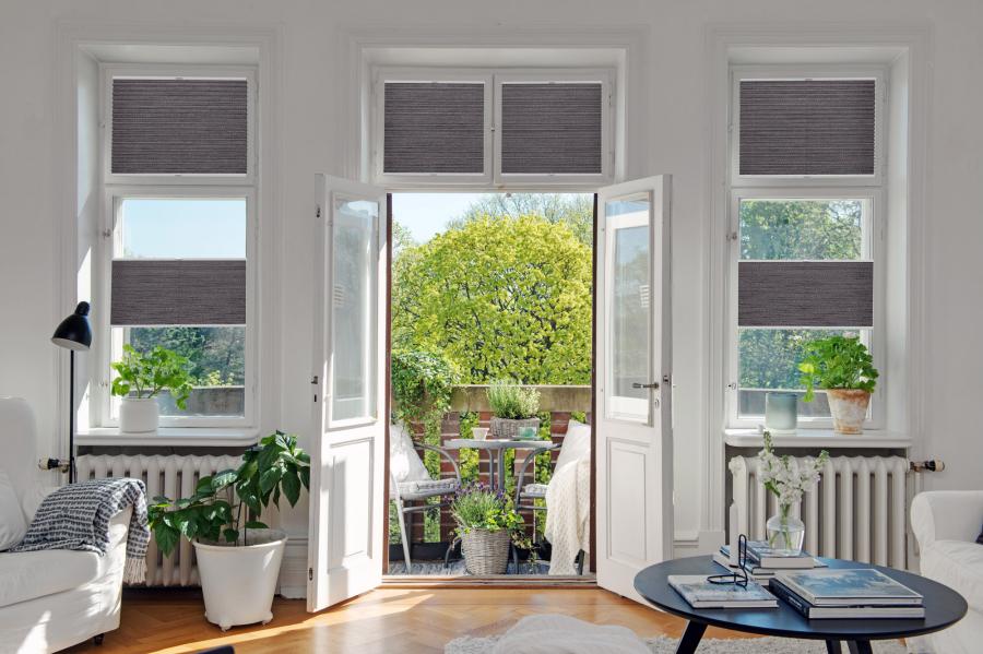 Plissee 2226 Wohnzimmer Grau